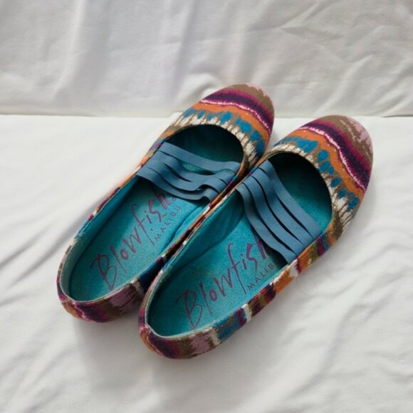 Blowfish Malibu Gloat Tribal Print Ballet Flats Size 8 - Picture 1 of 7